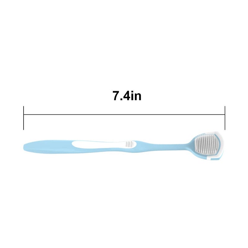 Drperfect Soft Tongue Brush Scraper Cleaner Helps Fight Bad Breath Clean Your Tongue Without Hurt Pack Of 4 (GREEN PURPLE BLUE PINK) - Image 4
